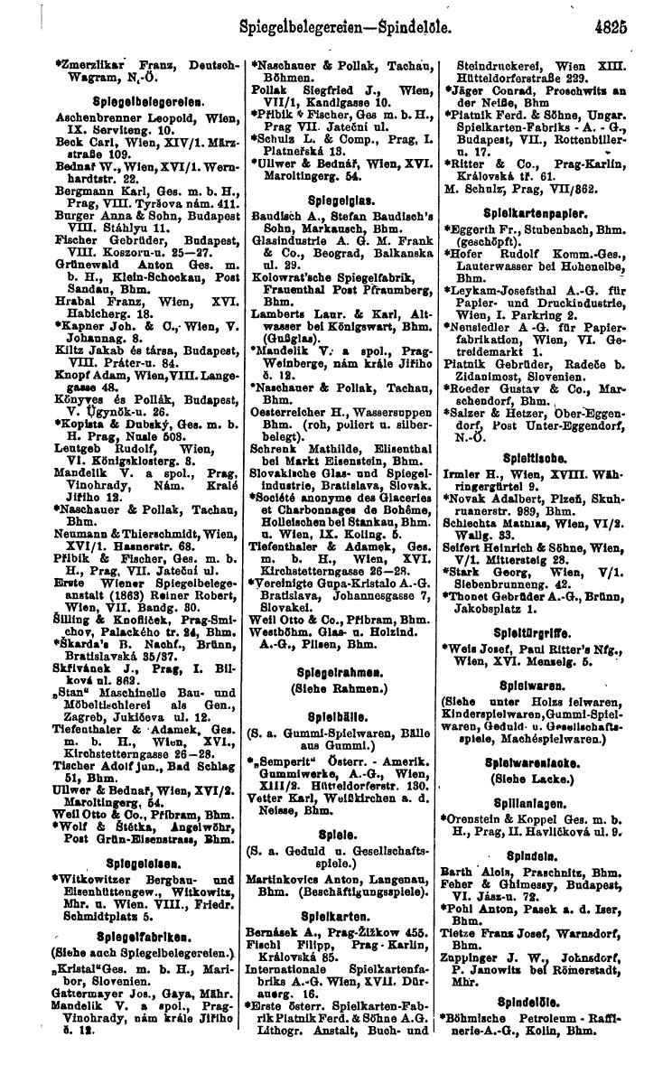 Compass 1922. Band VI: Österreich, Tschechoslowakei, Ungarn, Jugoslawien. - Page 1375