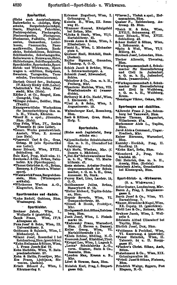 Compass 1922. Band VI: Österreich, Tschechoslowakei, Ungarn, Jugoslawien. - Page 1380