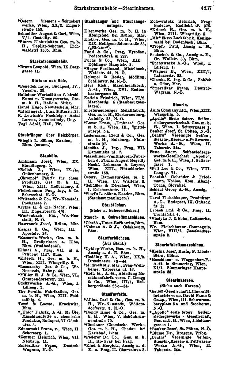 Compass 1922. Band VI: Österreich, Tschechoslowakei, Ungarn, Jugoslawien. - Page 1387