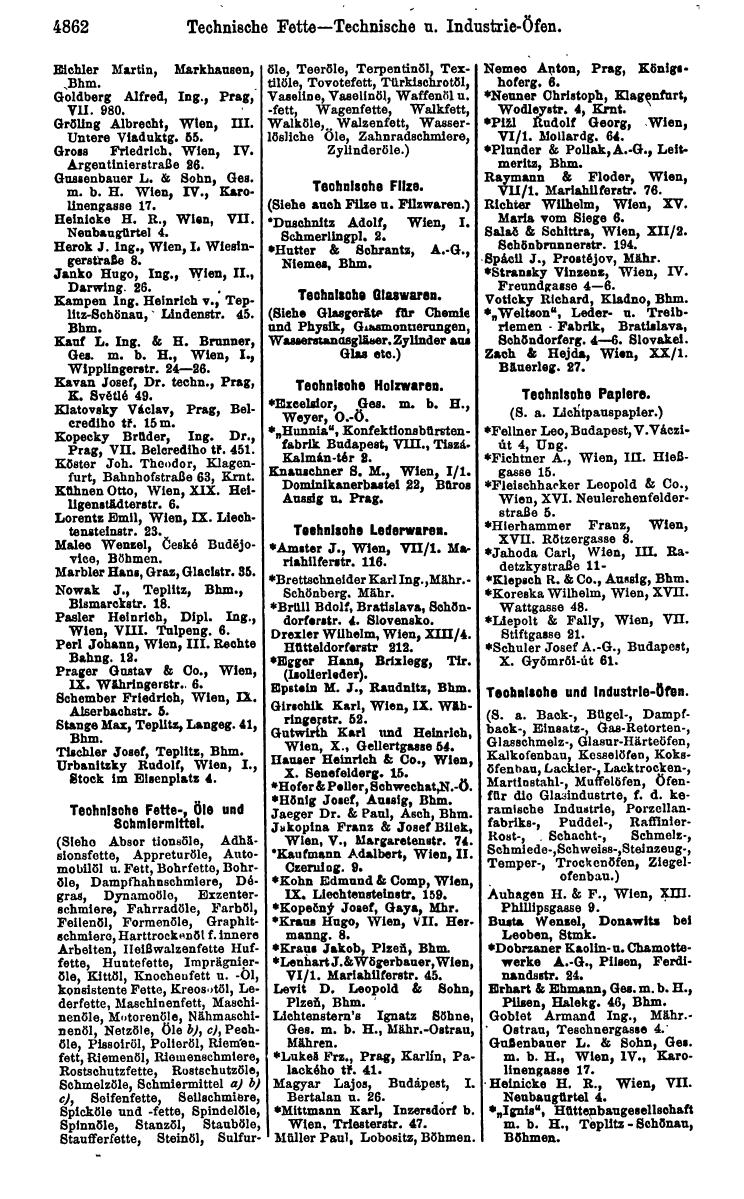 Compass 1922. Band VI: Österreich, Tschechoslowakei, Ungarn, Jugoslawien. - Page 1412