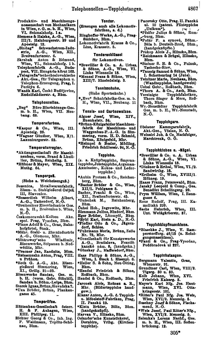 Compass 1922. Band VI: Österreich, Tschechoslowakei, Ungarn, Jugoslawien. - Page 1417