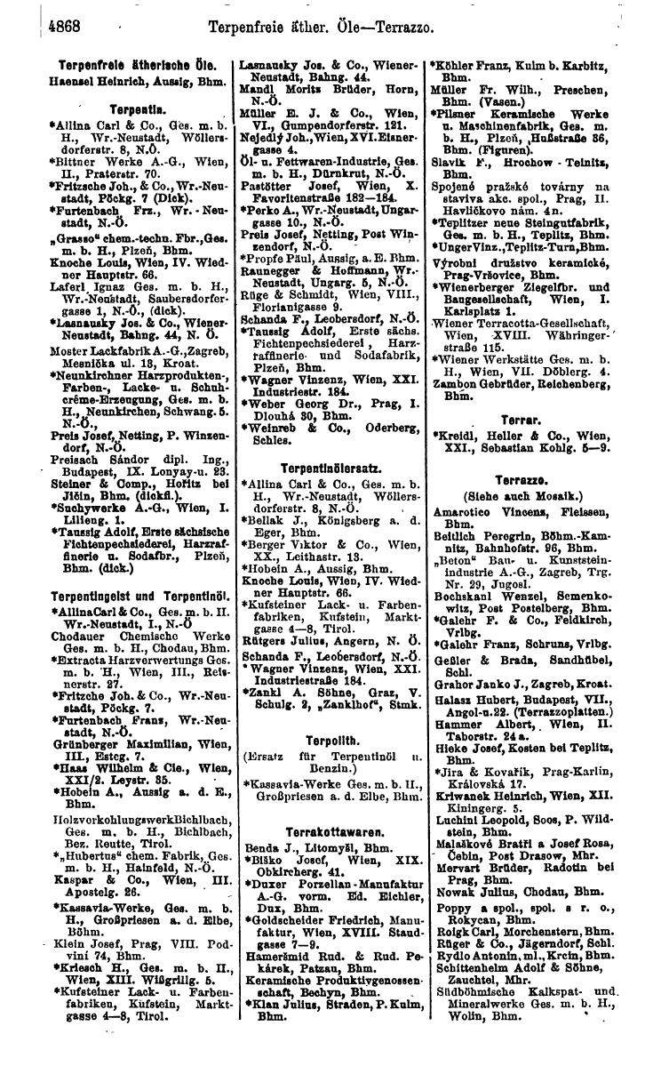 Compass 1922. Band VI: Österreich, Tschechoslowakei, Ungarn, Jugoslawien. - Page 1418