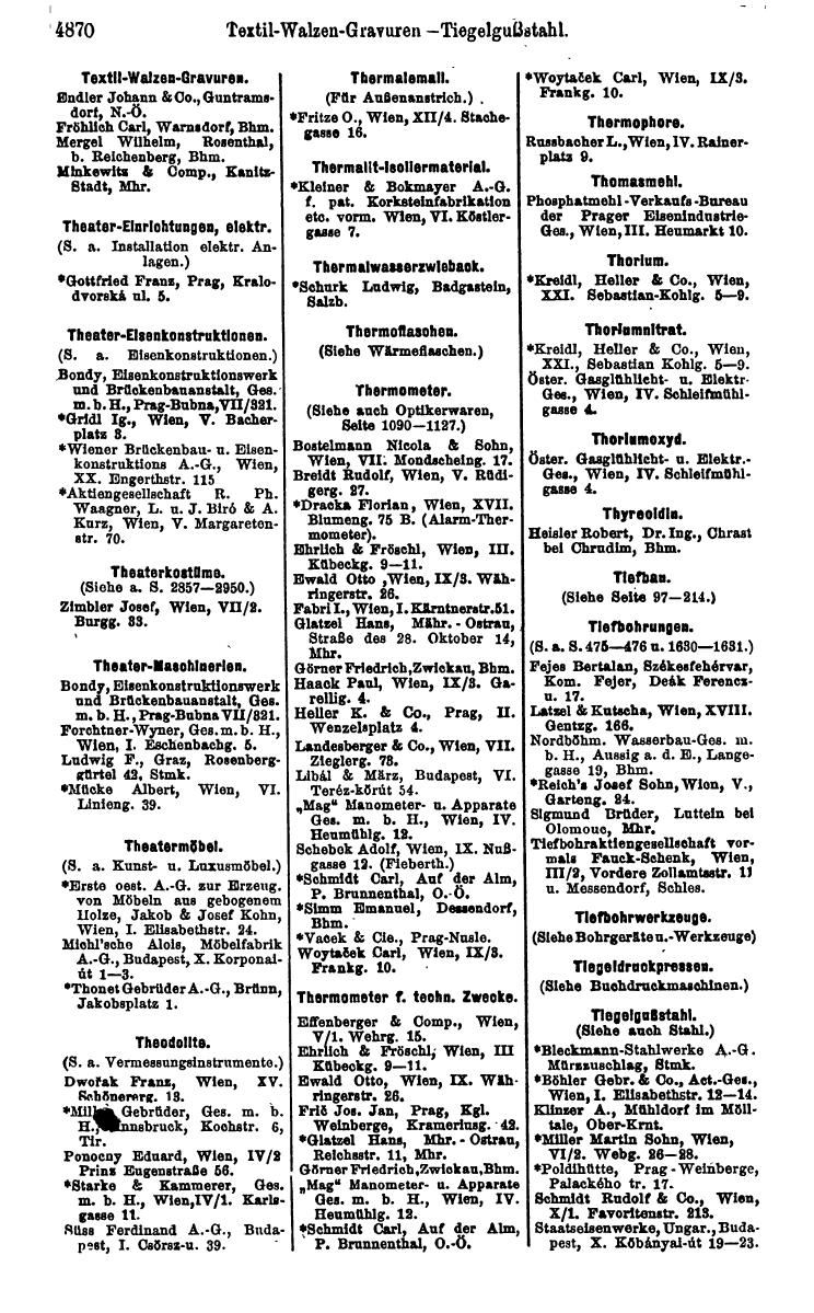 Compass 1922. Band VI: Österreich, Tschechoslowakei, Ungarn, Jugoslawien. - Seite 1420