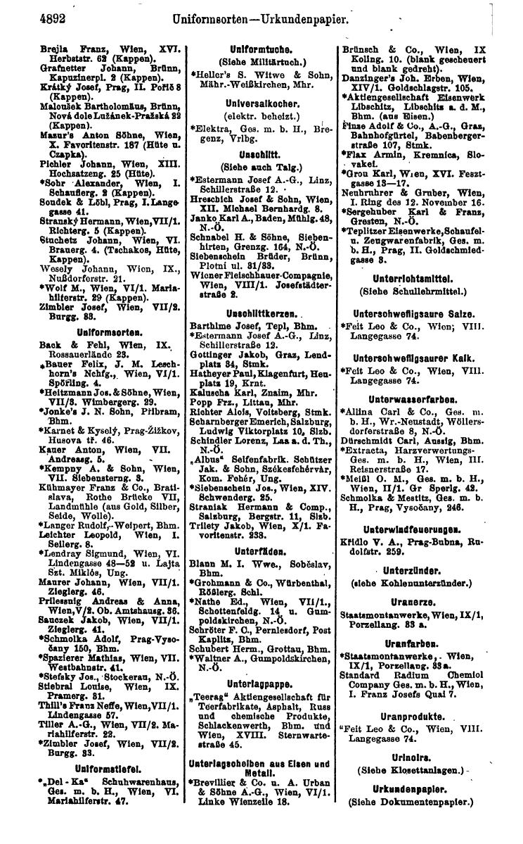 Compass 1922. Band VI: Österreich, Tschechoslowakei, Ungarn, Jugoslawien. - Page 1442