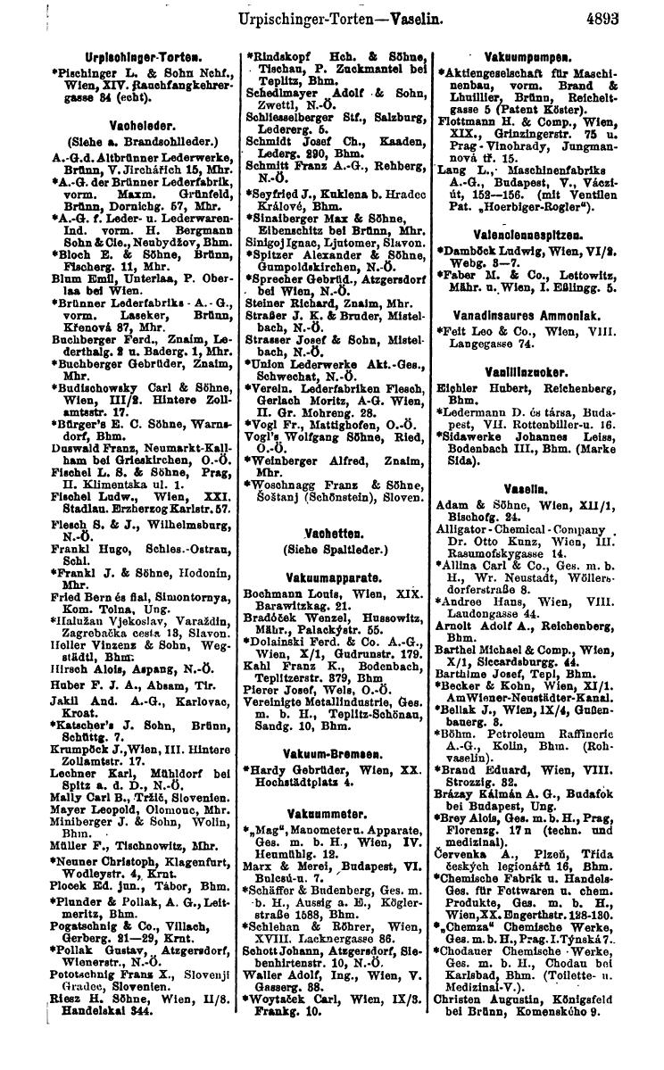 Compass 1922. Band VI: Österreich, Tschechoslowakei, Ungarn, Jugoslawien. - Page 1443