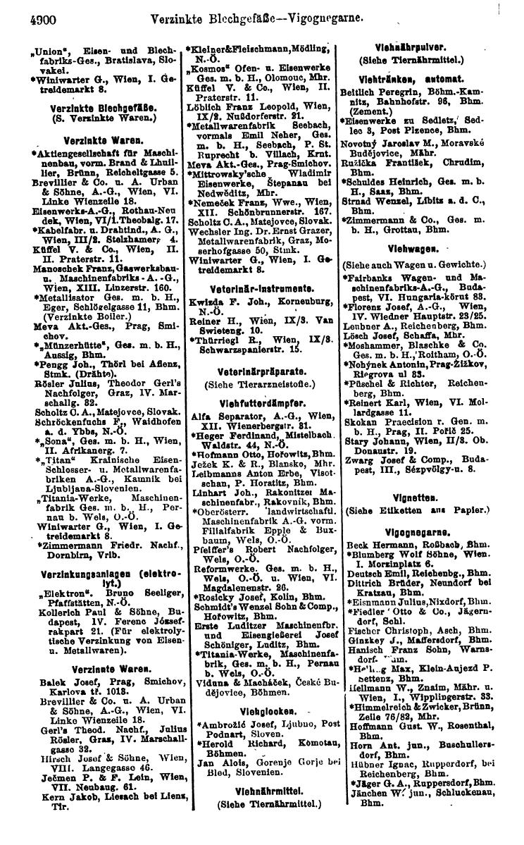 Compass 1922. Band VI: Österreich, Tschechoslowakei, Ungarn, Jugoslawien. - Page 1450