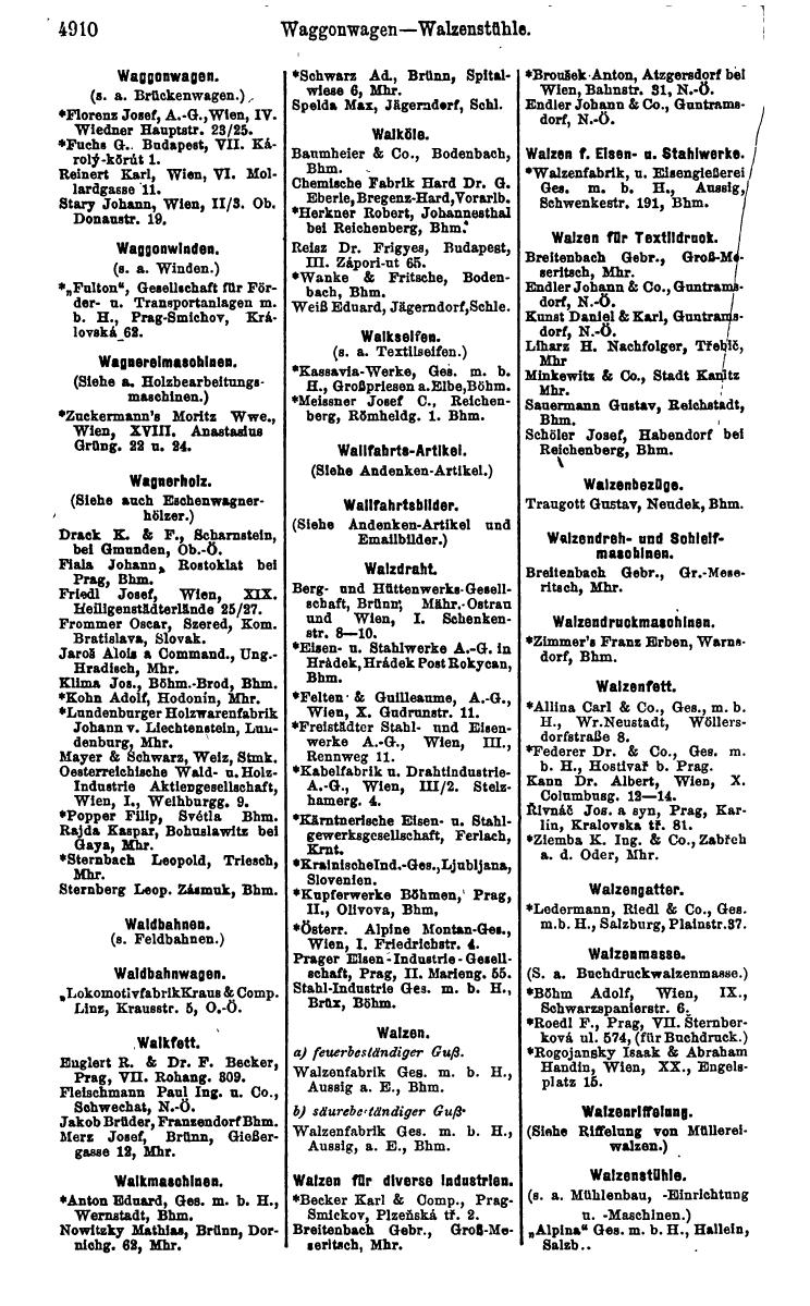 Compass 1922. Band VI: Österreich, Tschechoslowakei, Ungarn, Jugoslawien. - Page 1462