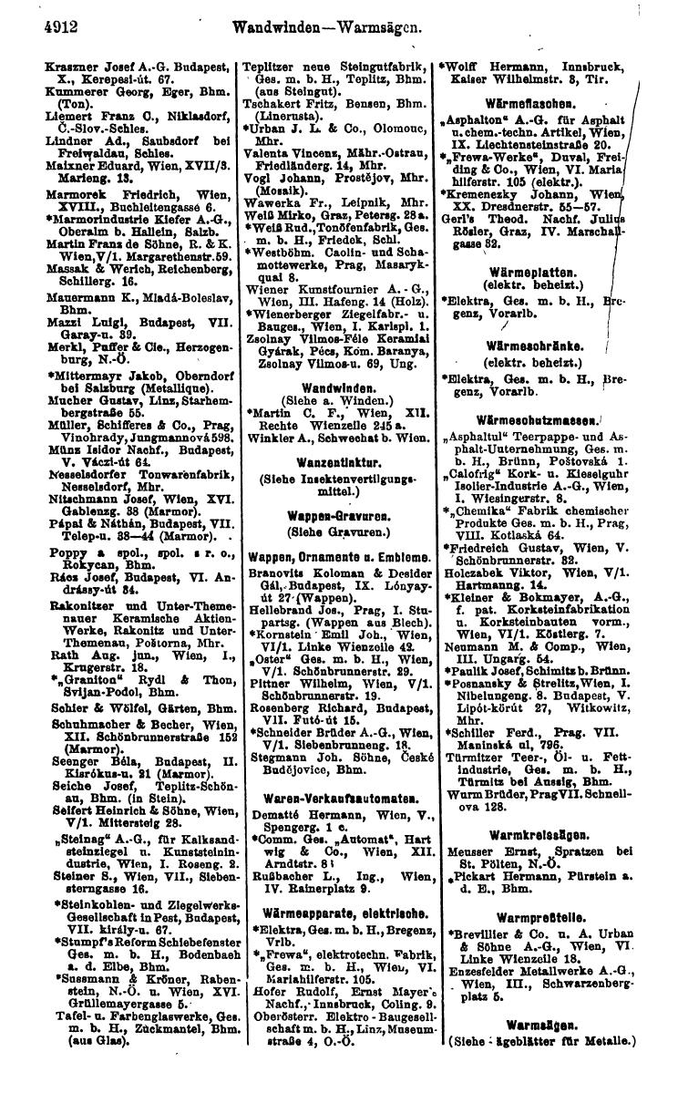 Compass 1922. Band VI: Österreich, Tschechoslowakei, Ungarn, Jugoslawien. - Page 1464