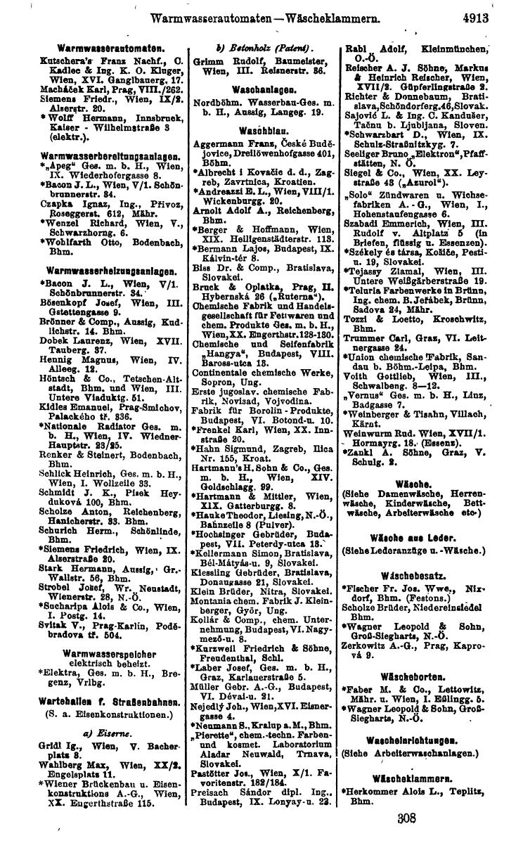 Compass 1922. Band VI: Österreich, Tschechoslowakei, Ungarn, Jugoslawien. - Page 1465