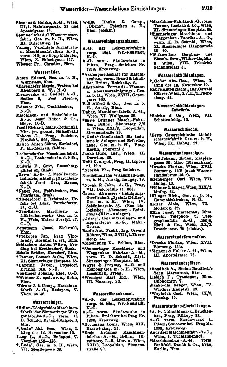 Compass 1922. Band VI: Österreich, Tschechoslowakei, Ungarn, Jugoslawien. - Page 1471