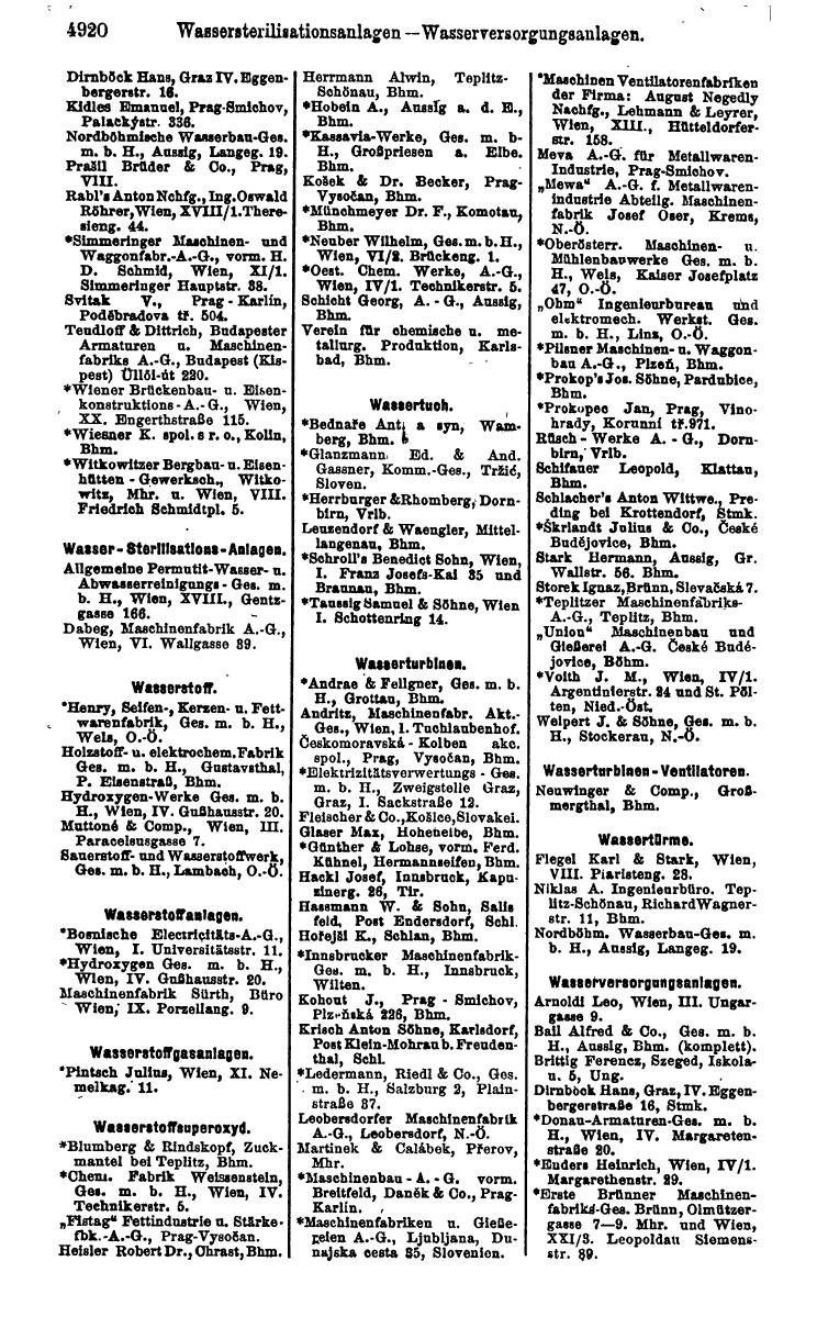 Compass 1922. Band VI: Österreich, Tschechoslowakei, Ungarn, Jugoslawien. - Page 1472