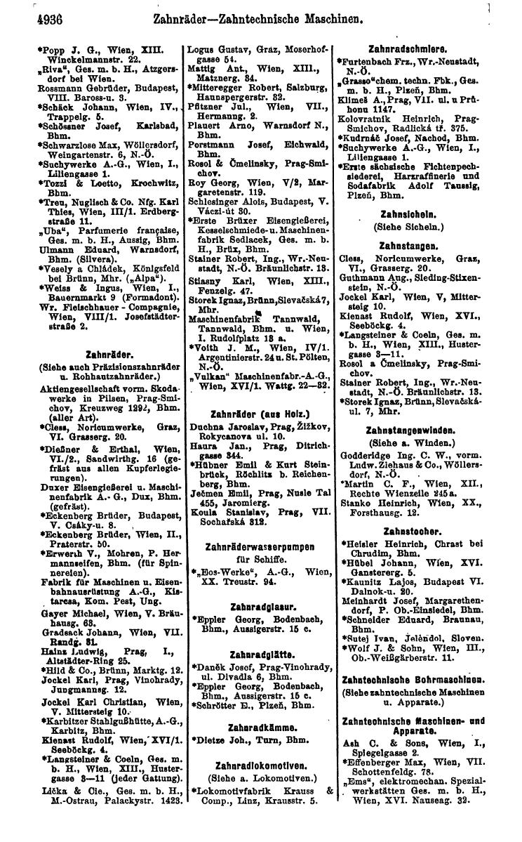 Compass 1922. Band VI: Österreich, Tschechoslowakei, Ungarn, Jugoslawien. - Page 1490