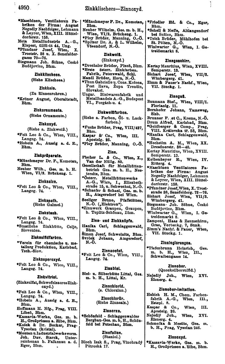 Compass 1922. Band VI: Österreich, Tschechoslowakei, Ungarn, Jugoslawien. - Page 1504