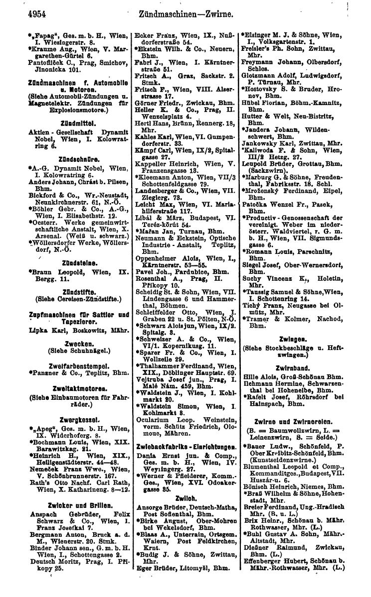 Compass 1922. Band VI: Österreich, Tschechoslowakei, Ungarn, Jugoslawien. - Page 1508