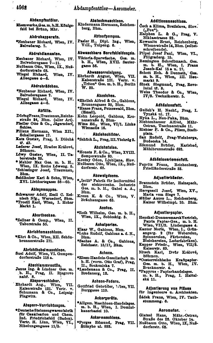 Compass 1922. Band VI: Österreich, Tschechoslowakei, Ungarn, Jugoslawien. - Page 1514