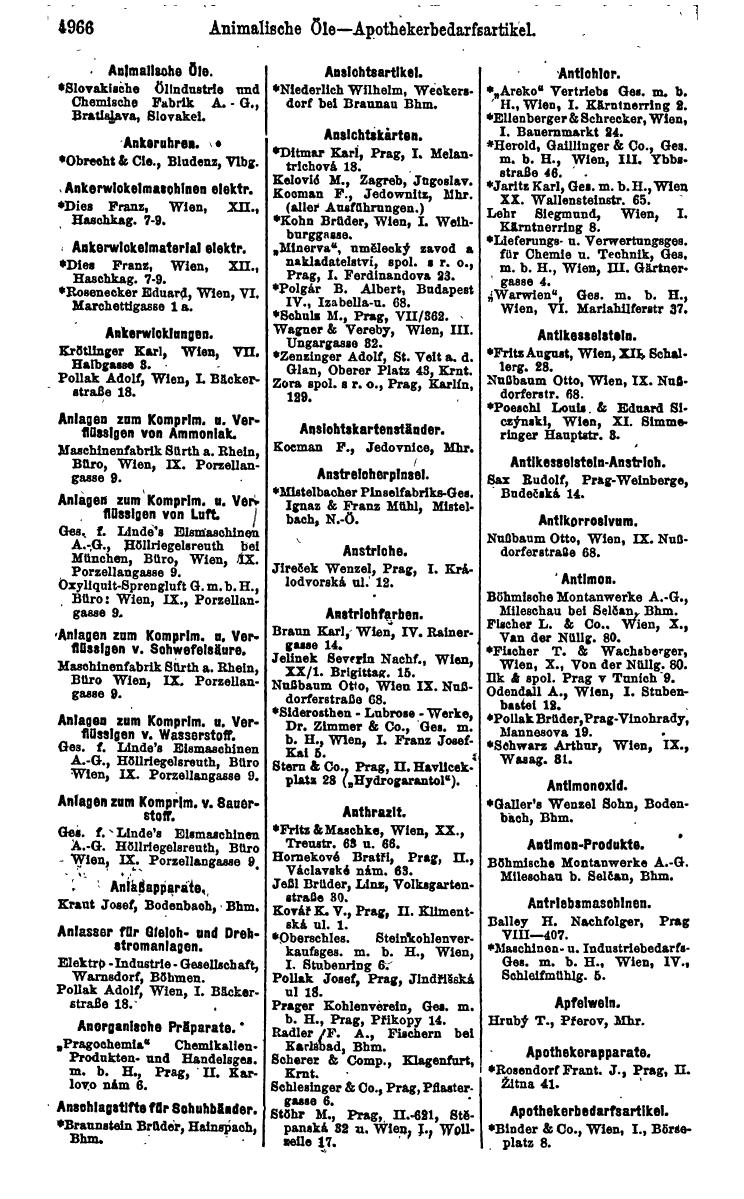 Compass 1922. Band VI: Österreich, Tschechoslowakei, Ungarn, Jugoslawien. - Page 1518