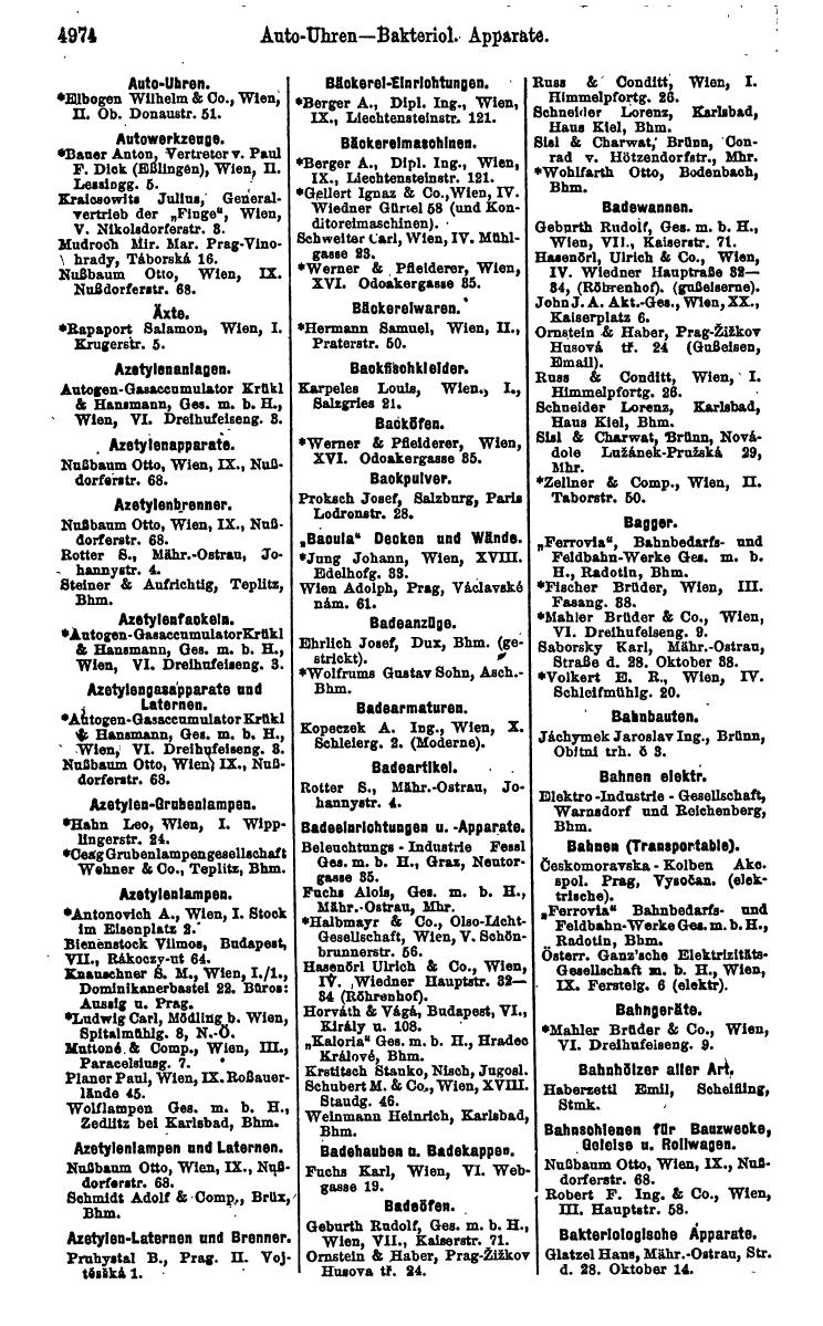 Compass 1922. Band VI: Österreich, Tschechoslowakei, Ungarn, Jugoslawien. - Page 1526