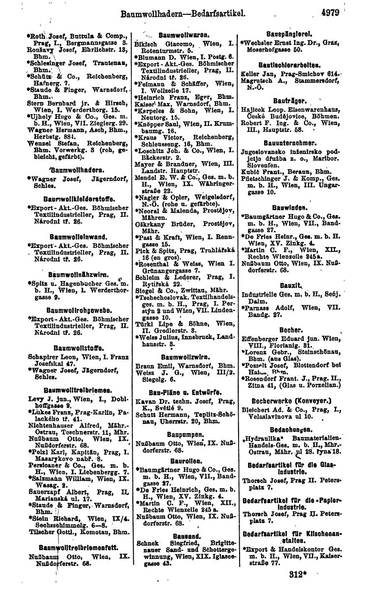 Compass 1922. Band VI: Österreich, Tschechoslowakei, Ungarn, Jugoslawien. - Page 1531