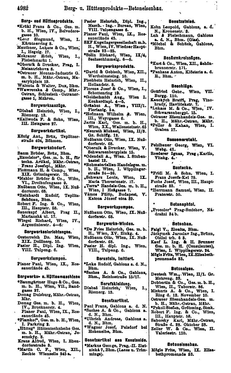 Compass 1922. Band VI: Österreich, Tschechoslowakei, Ungarn, Jugoslawien. - Page 1534