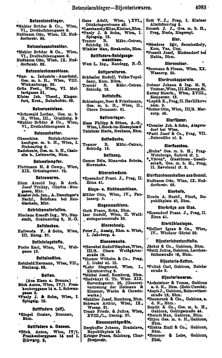 Compass 1922. Band VI: Österreich, Tschechoslowakei, Ungarn, Jugoslawien. - Page 1535