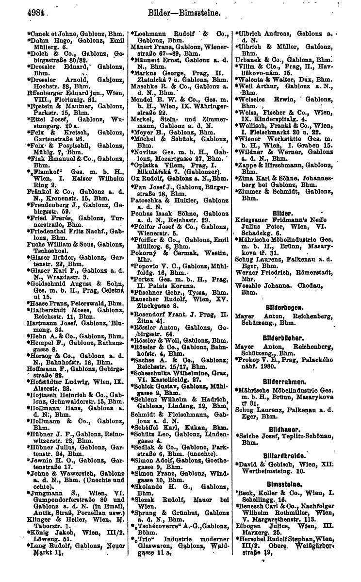 Compass 1922. Band VI: Österreich, Tschechoslowakei, Ungarn, Jugoslawien. - Page 1536