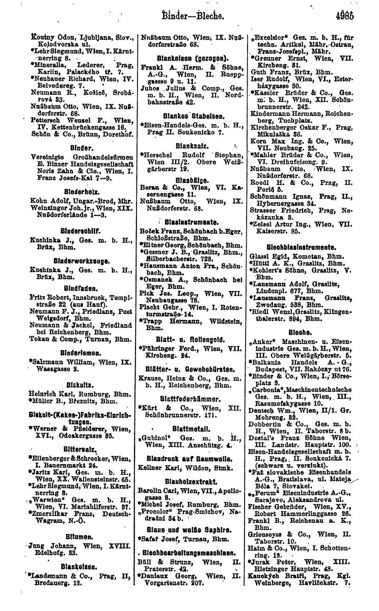 Compass 1922. Band VI: Österreich, Tschechoslowakei, Ungarn, Jugoslawien. - Page 1537