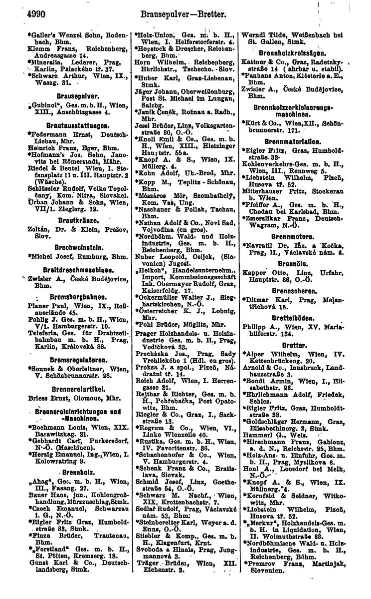 Compass 1922. Band VI: Österreich, Tschechoslowakei, Ungarn, Jugoslawien. - Page 1542