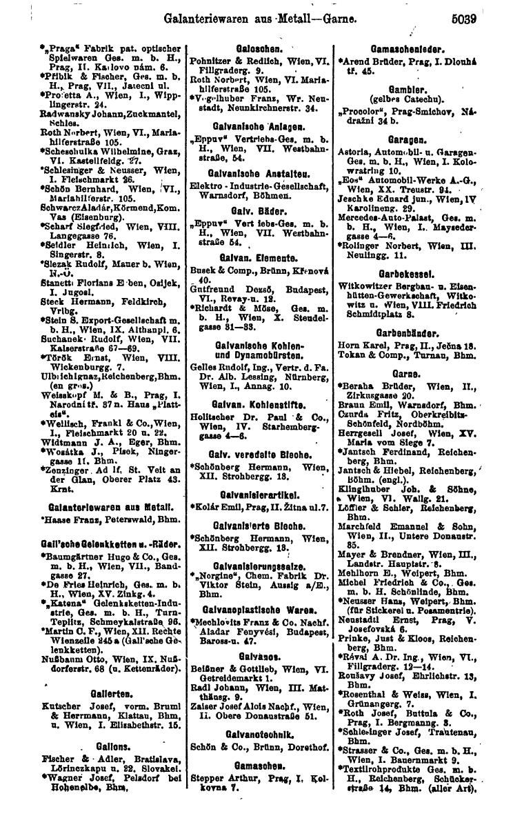 Compass 1922. Band VI: Österreich, Tschechoslowakei, Ungarn, Jugoslawien. - Page 1597