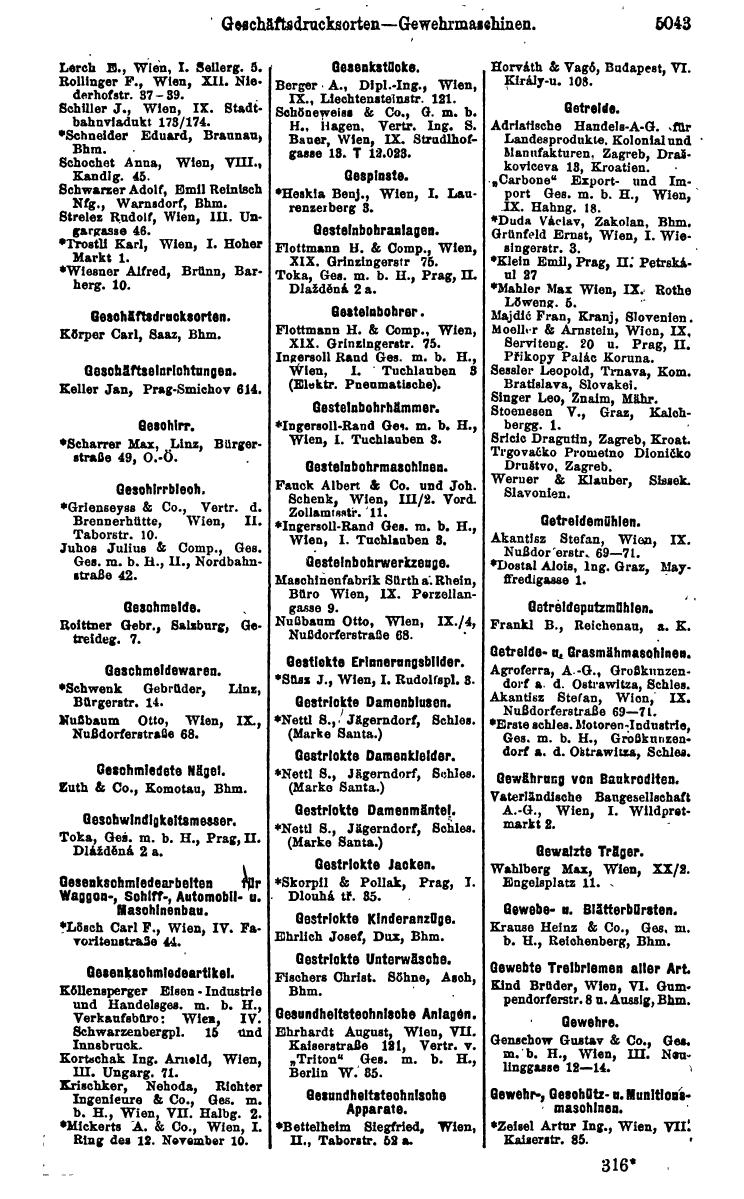 Compass 1922. Band VI: Österreich, Tschechoslowakei, Ungarn, Jugoslawien. - Page 1601