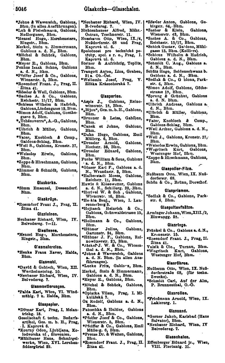 Compass 1922. Band VI: Österreich, Tschechoslowakei, Ungarn, Jugoslawien. - Page 1604