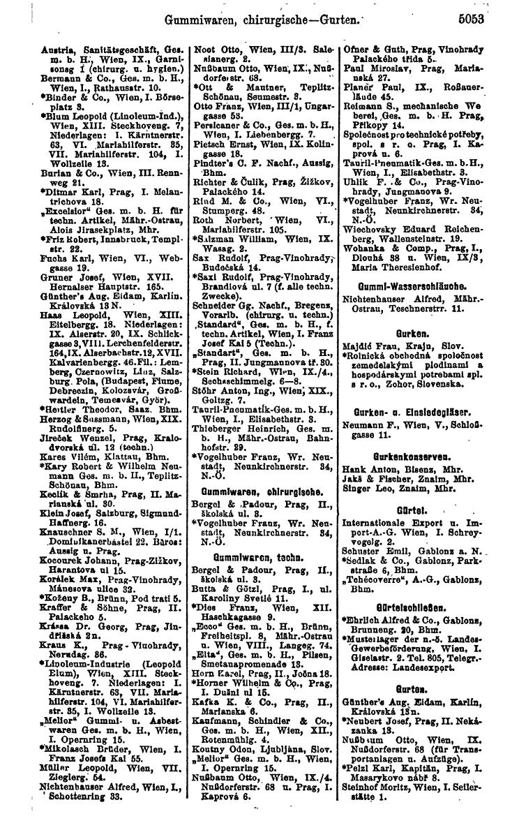 Compass 1922. Band VI: Österreich, Tschechoslowakei, Ungarn, Jugoslawien. - Page 1611