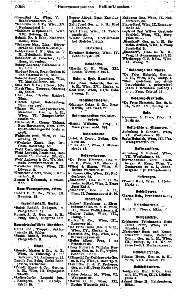 Compass 1922. Band VI: Österreich, Tschechoslowakei, Ungarn, Jugoslawien. - Page 1616