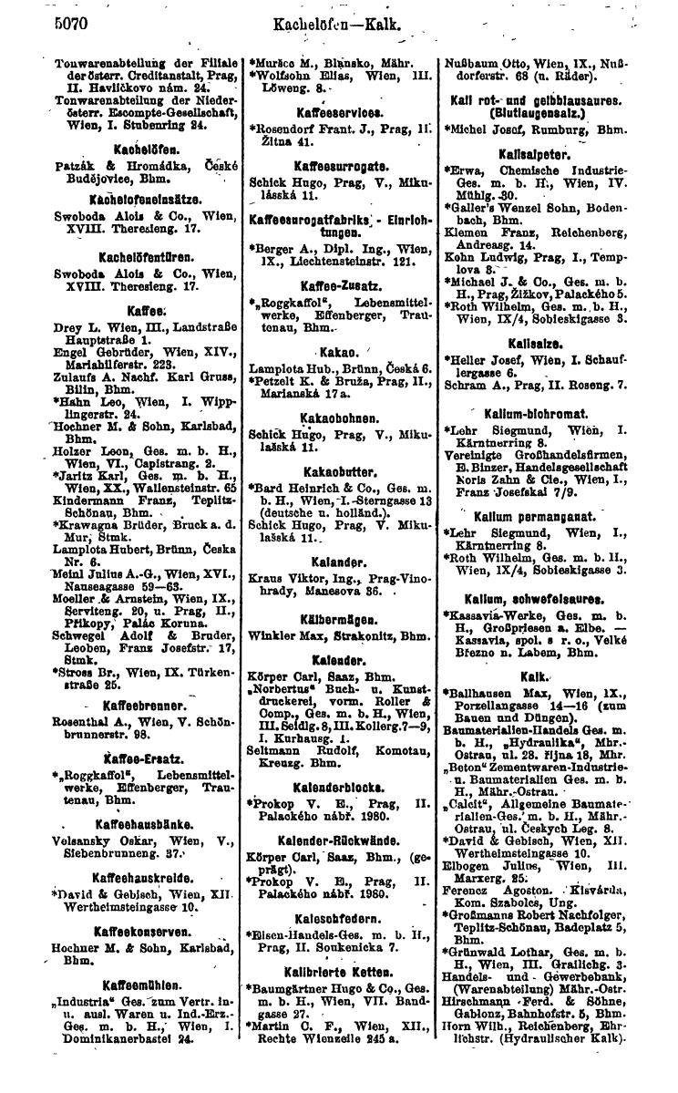 Compass 1922. Band VI: Österreich, Tschechoslowakei, Ungarn, Jugoslawien. - Page 1628