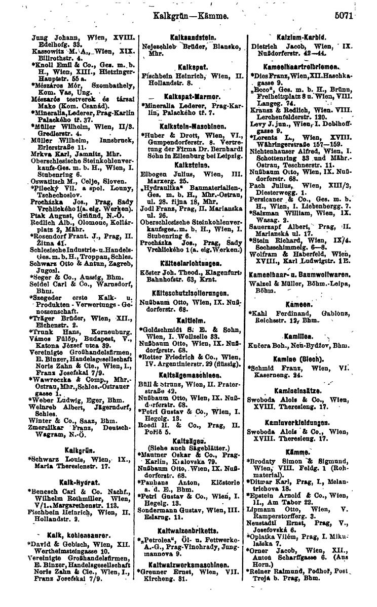 Compass 1922. Band VI: Österreich, Tschechoslowakei, Ungarn, Jugoslawien. - Page 1629