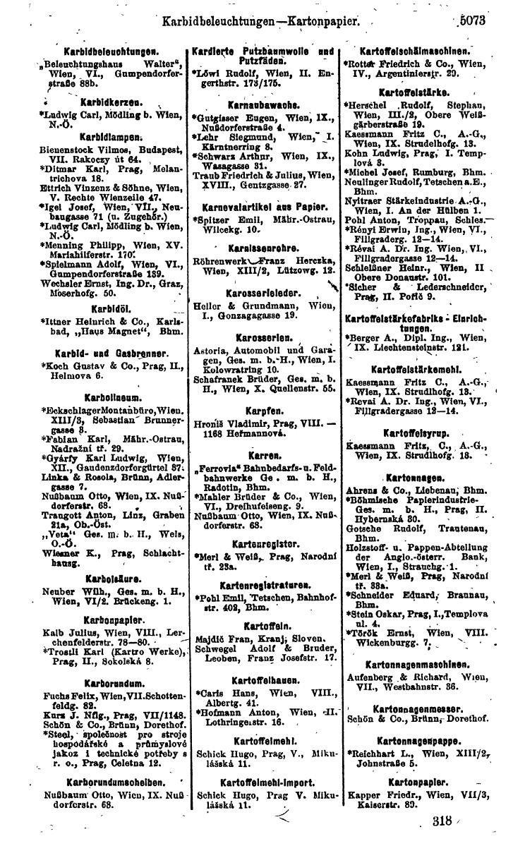 Compass 1922. Band VI: Österreich, Tschechoslowakei, Ungarn, Jugoslawien. - Page 1631