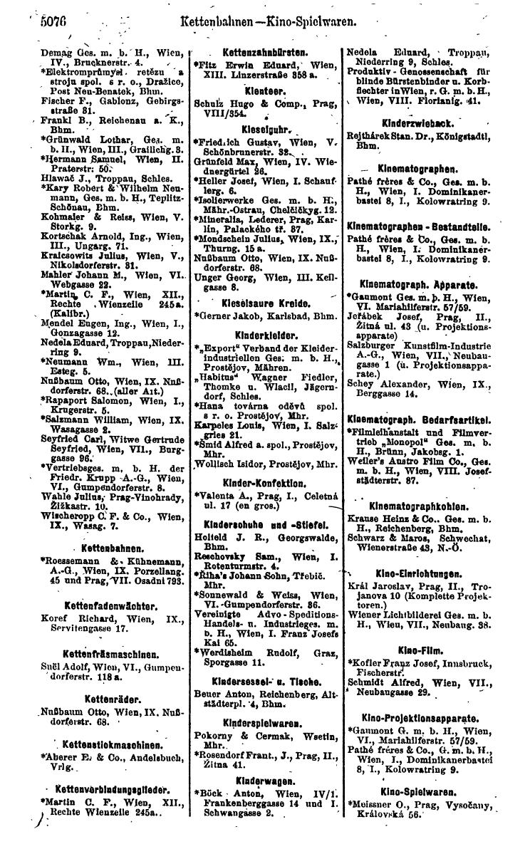 Compass 1922. Band VI: Österreich, Tschechoslowakei, Ungarn, Jugoslawien. - Page 1634