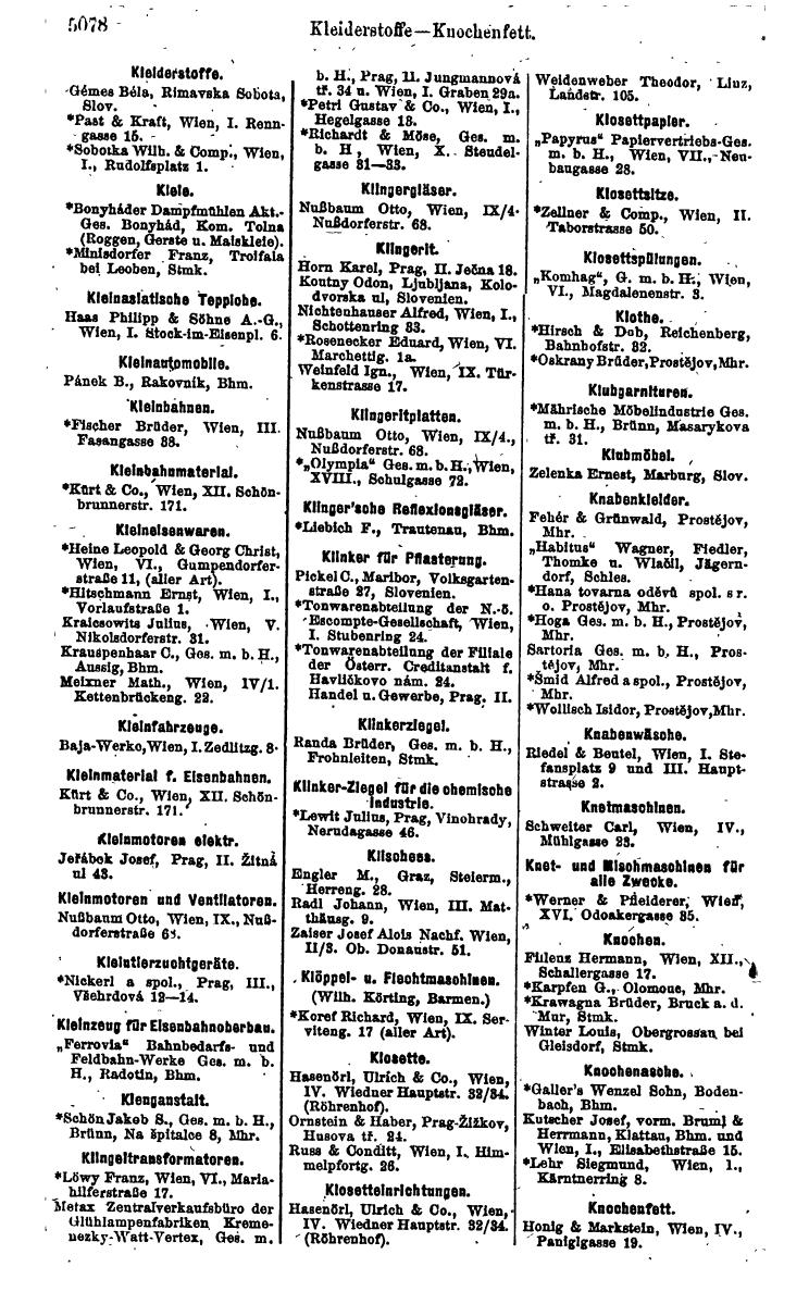 Compass 1922. Band VI: Österreich, Tschechoslowakei, Ungarn, Jugoslawien. - Page 1636