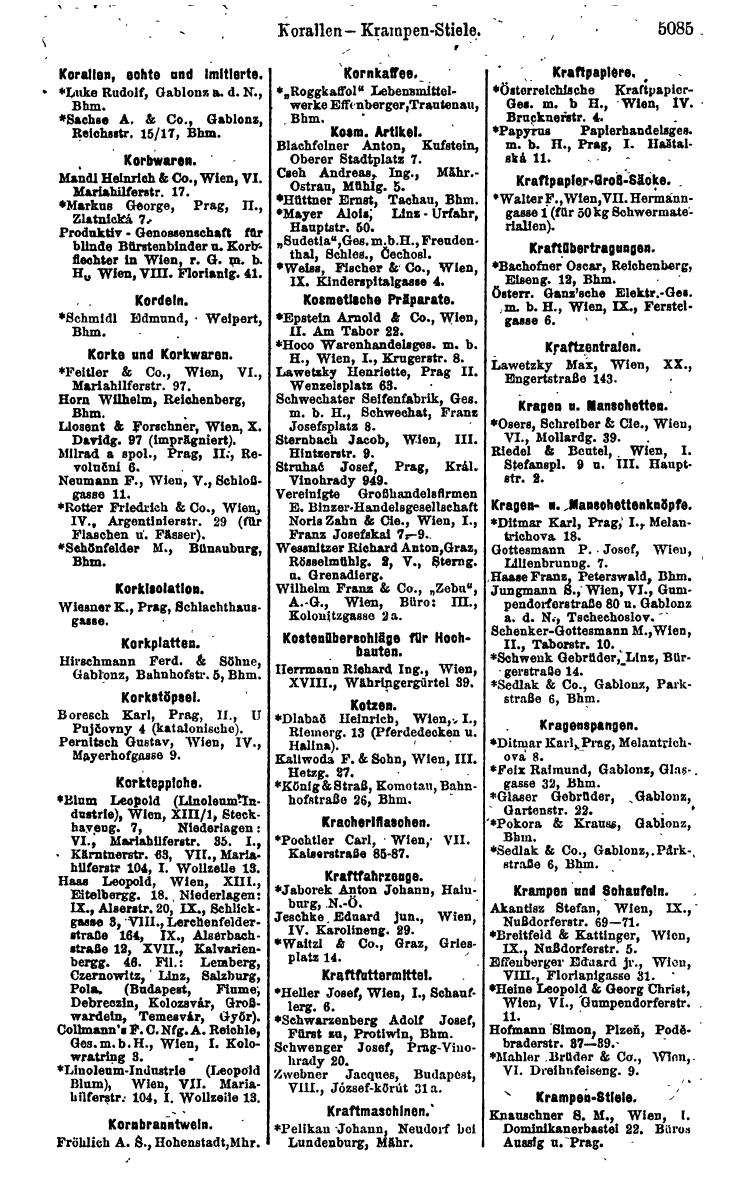 Compass 1922. Band VI: Österreich, Tschechoslowakei, Ungarn, Jugoslawien. - Page 1643