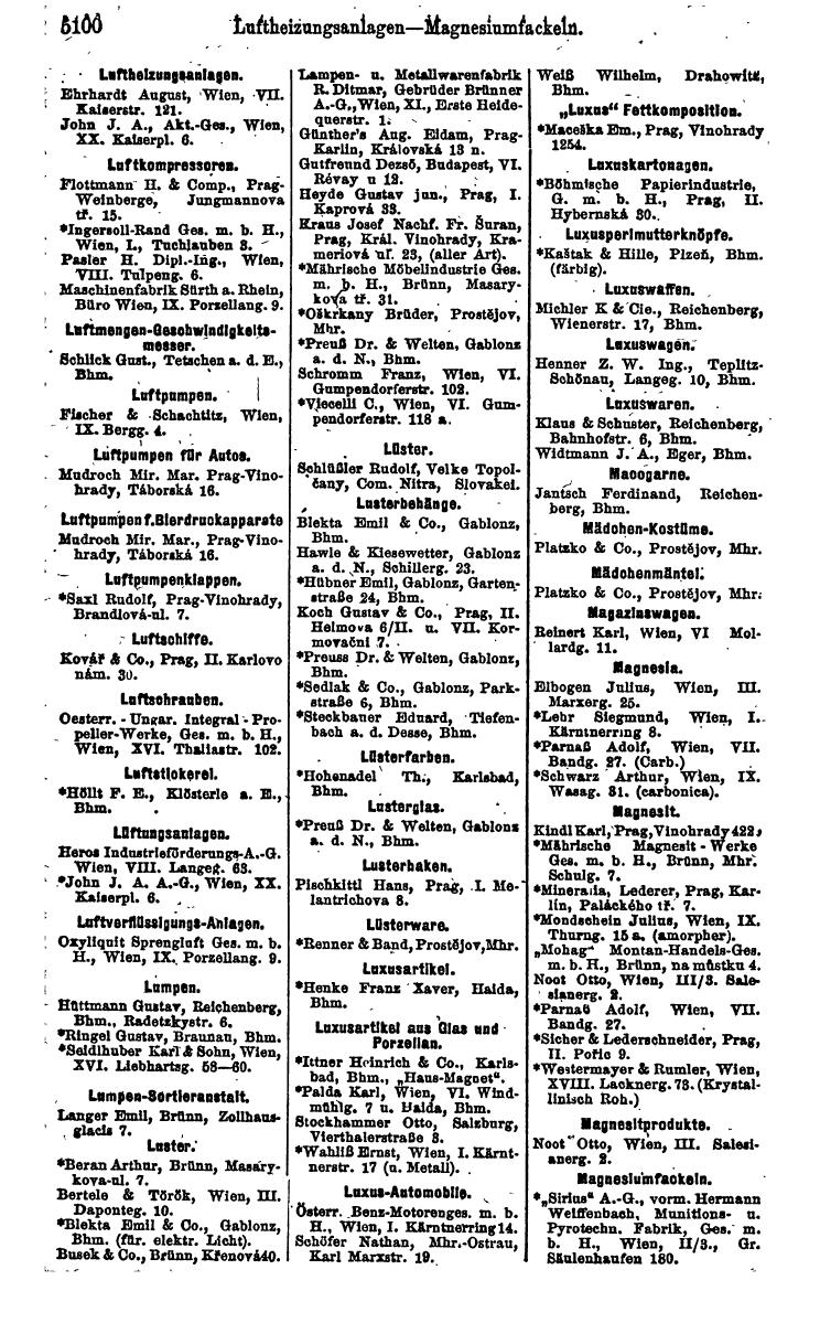 Compass 1922. Band VI: Österreich, Tschechoslowakei, Ungarn, Jugoslawien. - Page 1658