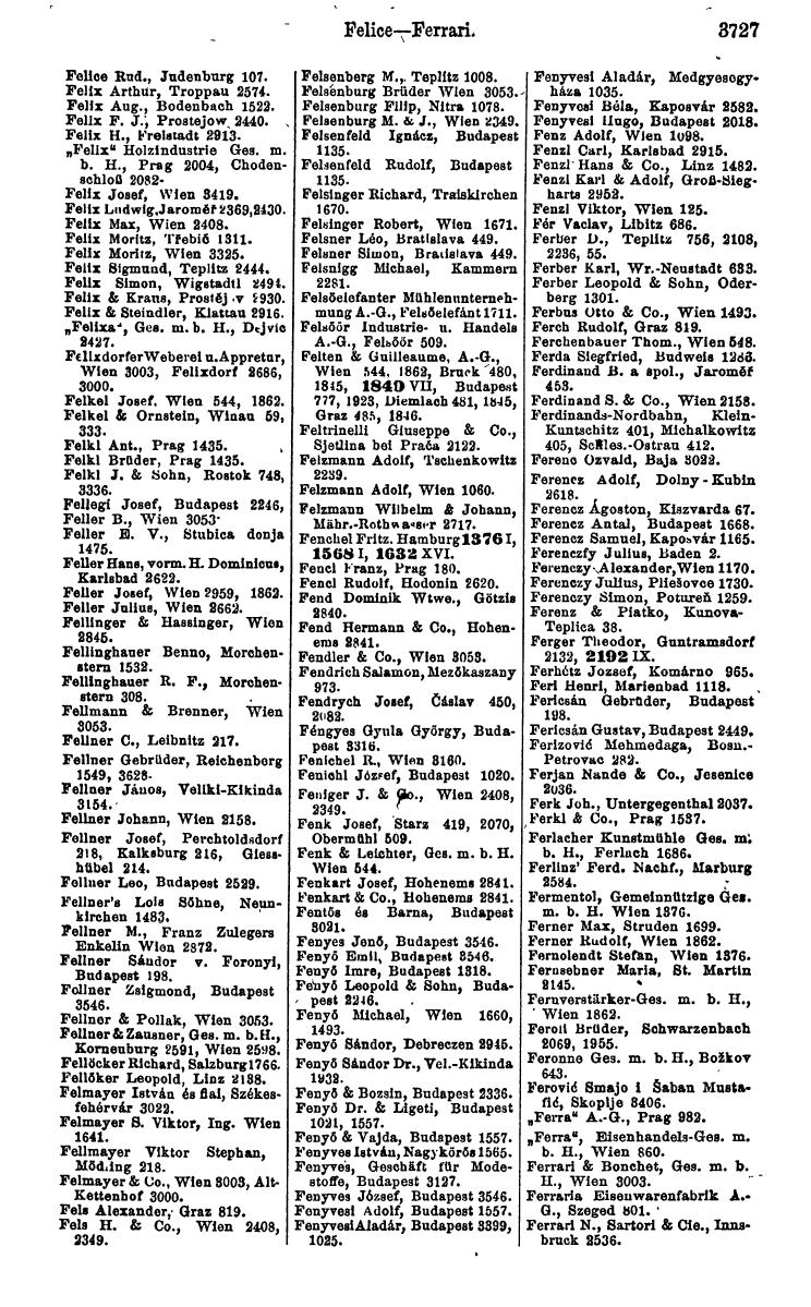 Compass 1922. Band VI: Österreich, Tschechoslowakei, Ungarn, Jugoslawien. - Page 167
