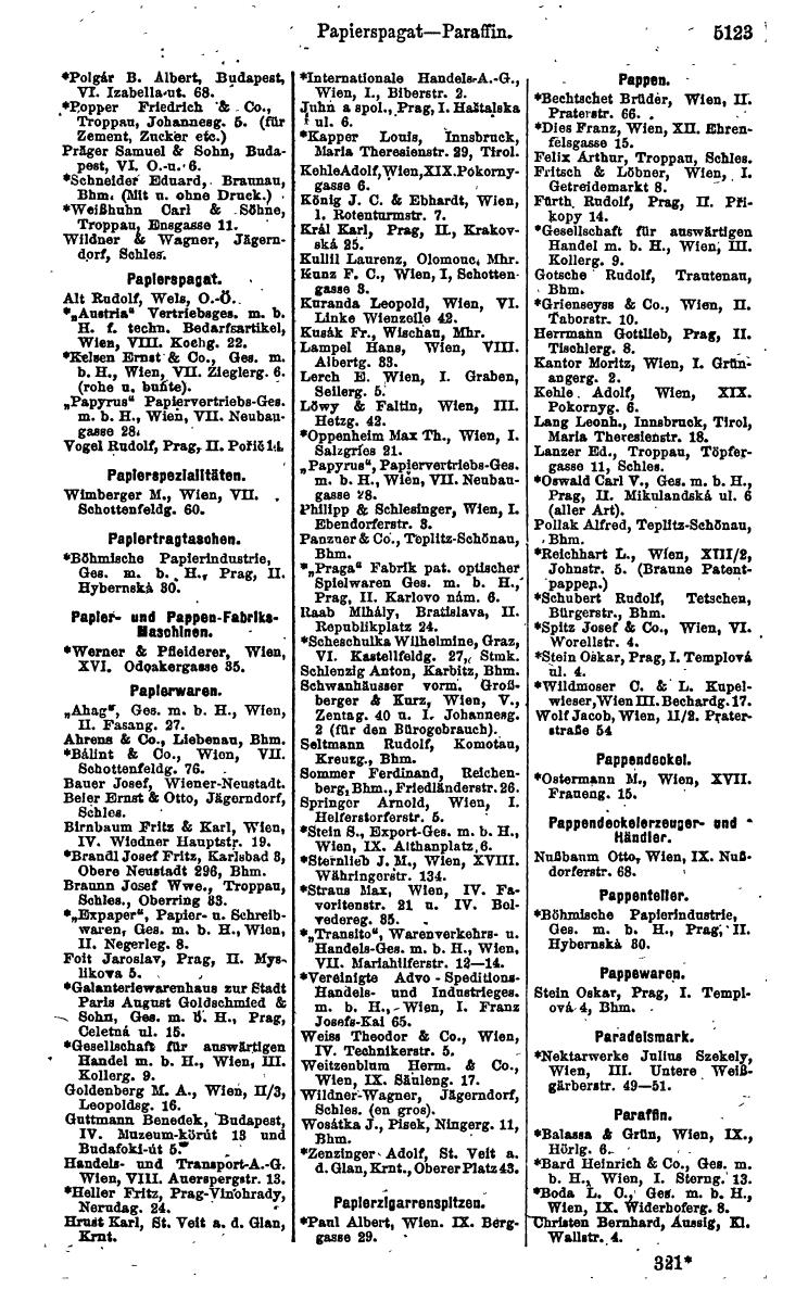 Compass 1922. Band VI: Österreich, Tschechoslowakei, Ungarn, Jugoslawien. - Page 1681