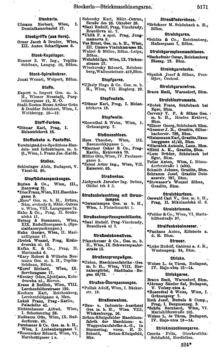 Compass 1922. Band VI: Österreich, Tschechoslowakei, Ungarn, Jugoslawien. - Page 1729