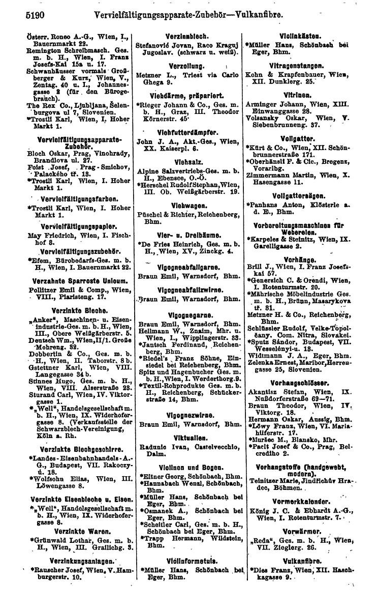 Compass 1922. Band VI: Österreich, Tschechoslowakei, Ungarn, Jugoslawien. - Page 1748