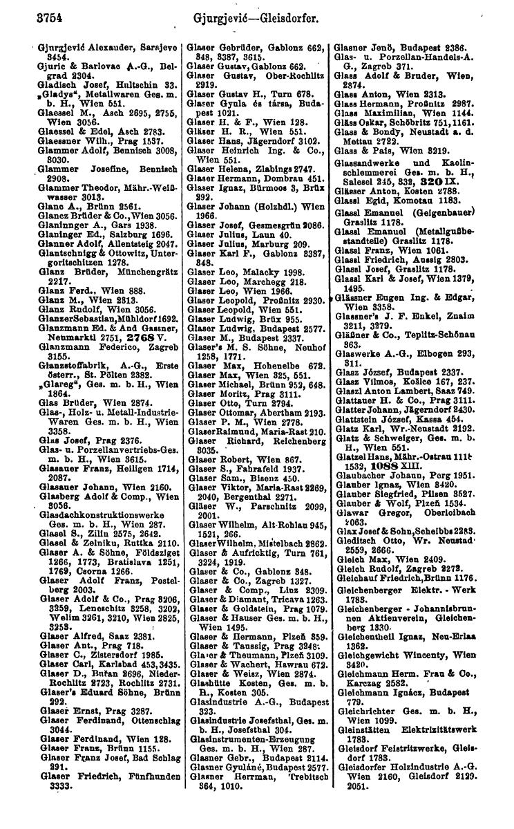 Compass 1922. Band VI: Österreich, Tschechoslowakei, Ungarn, Jugoslawien. - Page 194