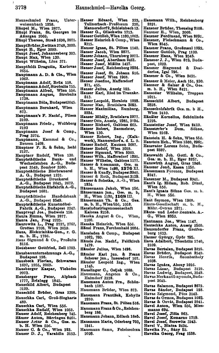 Compass 1922. Band VI: Österreich, Tschechoslowakei, Ungarn, Jugoslawien. - Seite 234