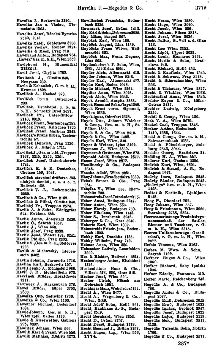 Compass 1922. Band VI: Österreich, Tschechoslowakei, Ungarn, Jugoslawien. - Page 235