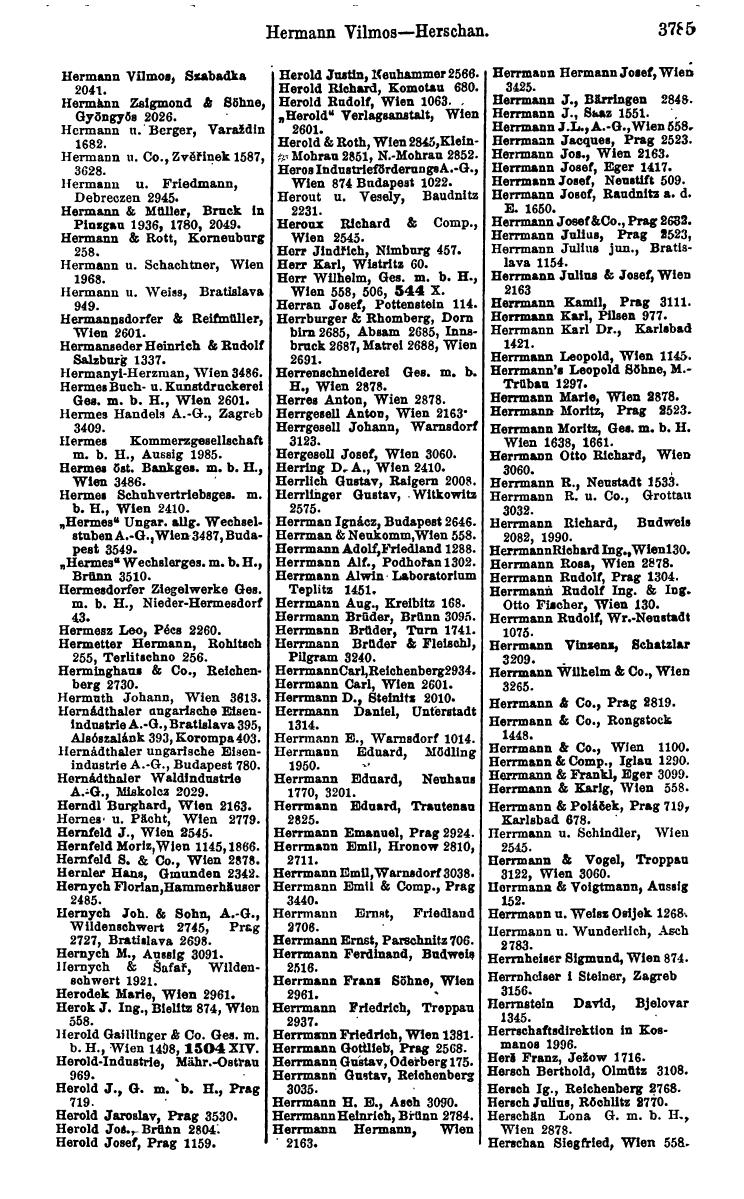 Compass 1922. Band VI: Österreich, Tschechoslowakei, Ungarn, Jugoslawien. - Page 241