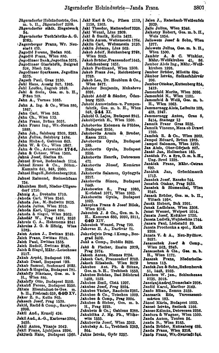 Compass 1922. Band VI: Österreich, Tschechoslowakei, Ungarn, Jugoslawien. - Page 263