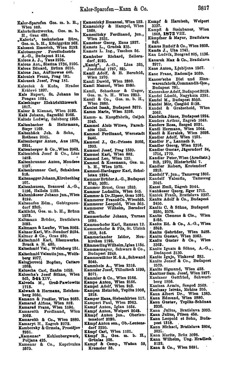 Compass 1922. Band VI: Österreich, Tschechoslowakei, Ungarn, Jugoslawien. - Page 273