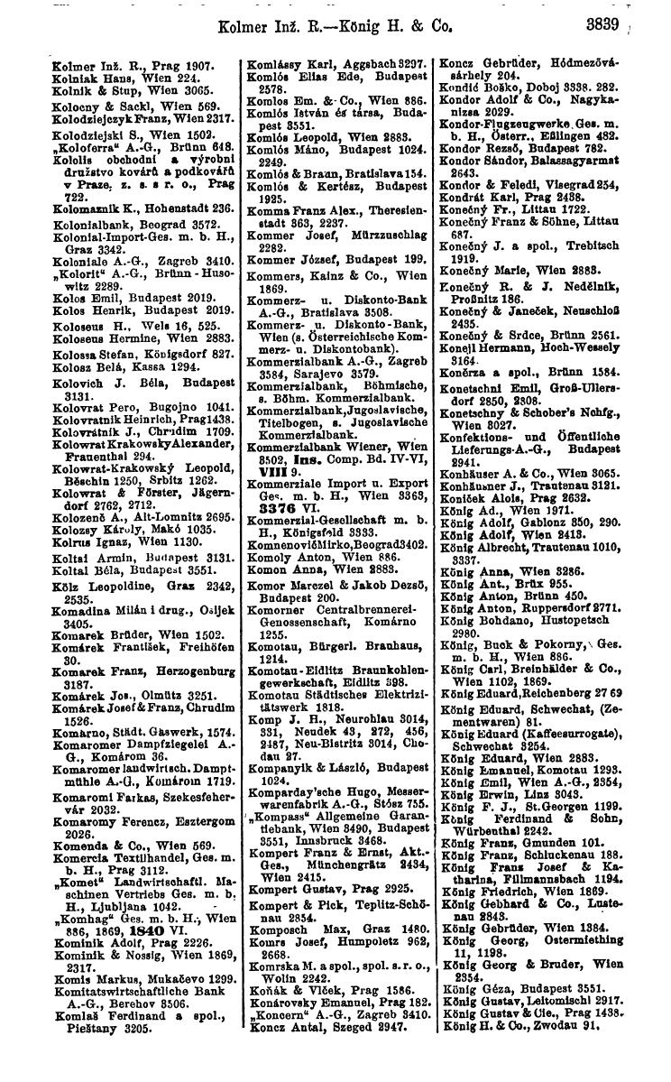 Compass 1922. Band VI: Österreich, Tschechoslowakei, Ungarn, Jugoslawien. - Page 295